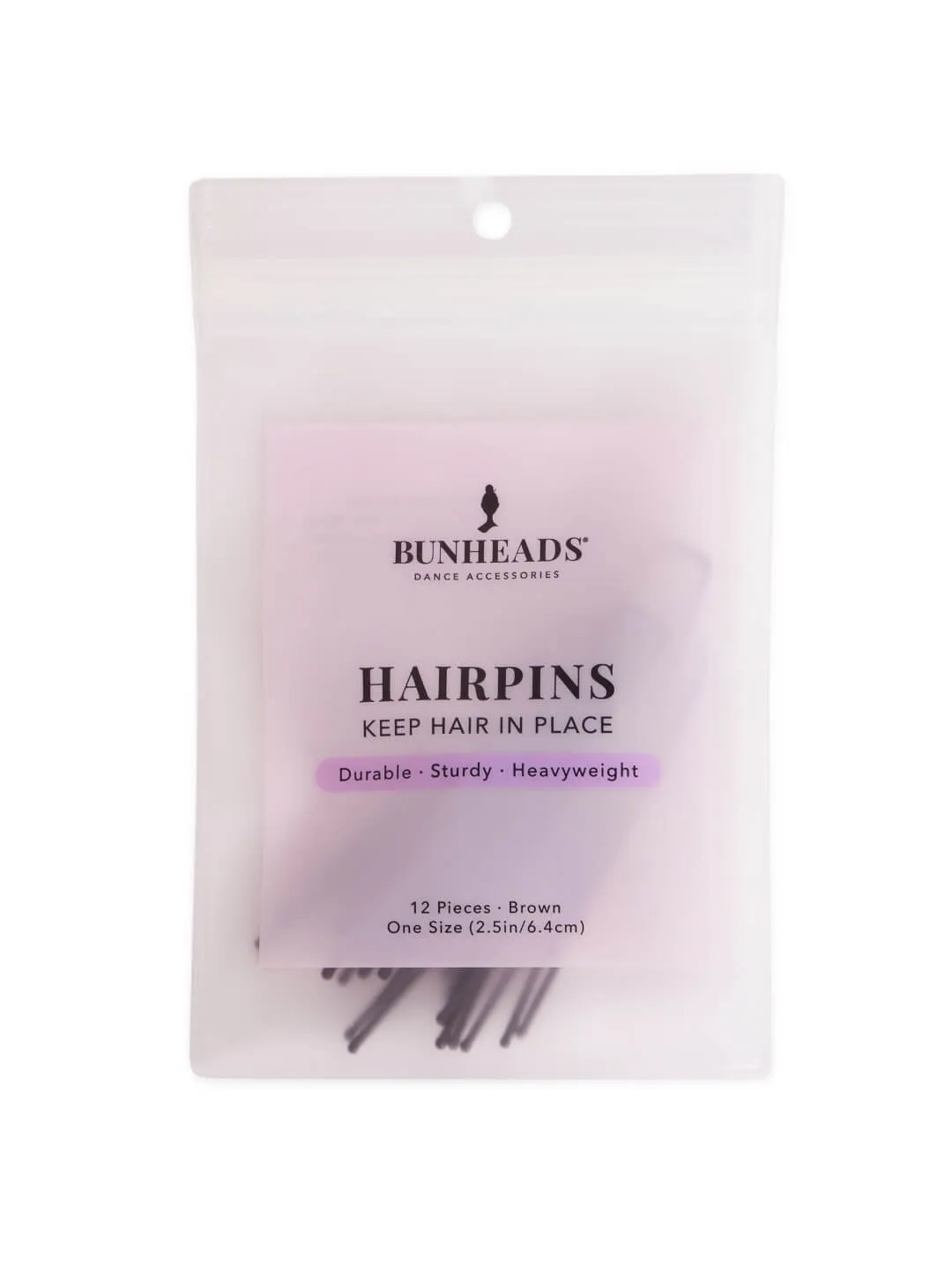 Capezio Bunheads BH1712 Haarnadeln Schwarz 2,5" Stahl 12 Stk