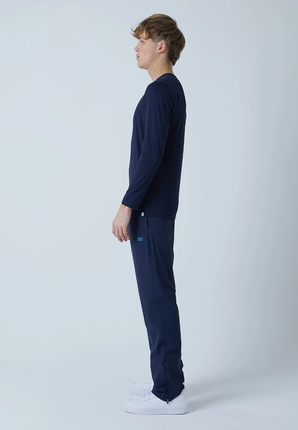 Sportkind Woven Trainingshose Navy Gr. L mit Zip