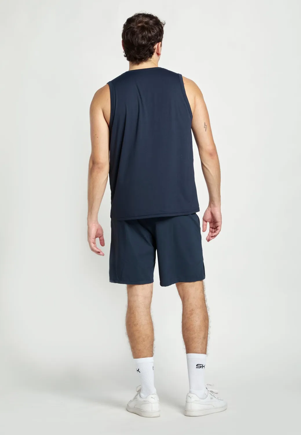 SPORTKIND Tank Top Herren Navy Blau ärmellos