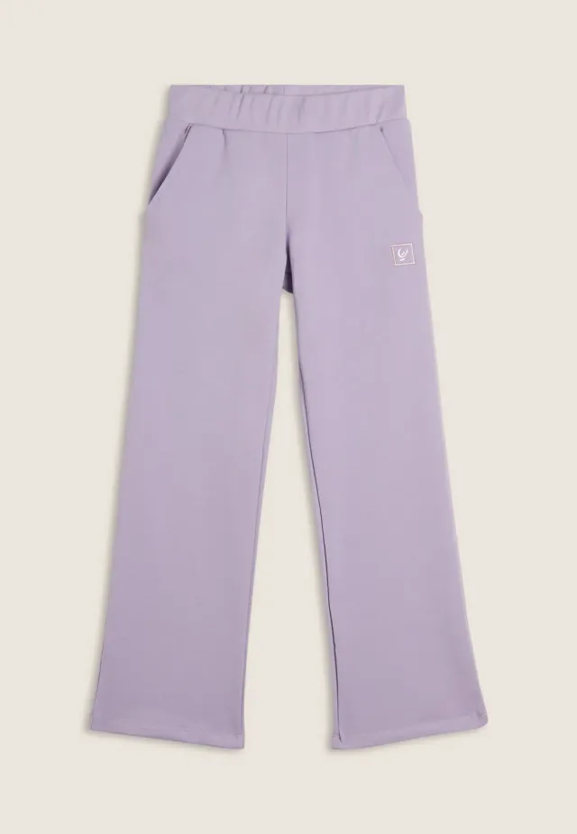 Freddy Mädchen Sporthose weit Lila Baumwolle