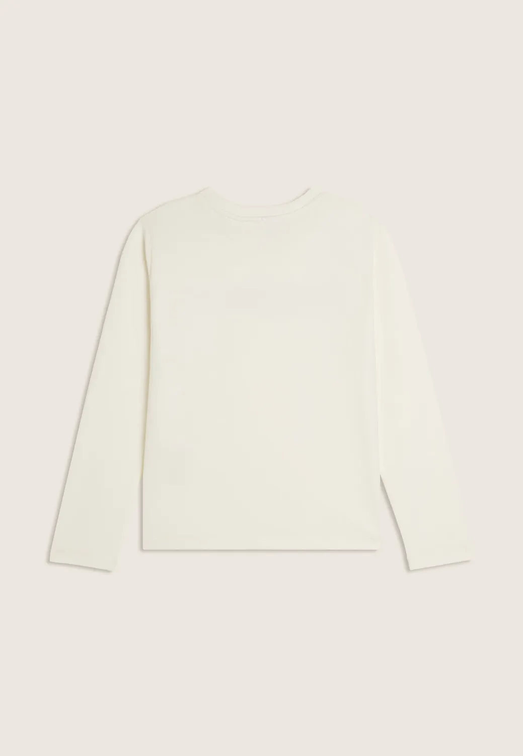 Freddy Junior Langarm Shirt Weiß Metallic-Logo Baumwolle