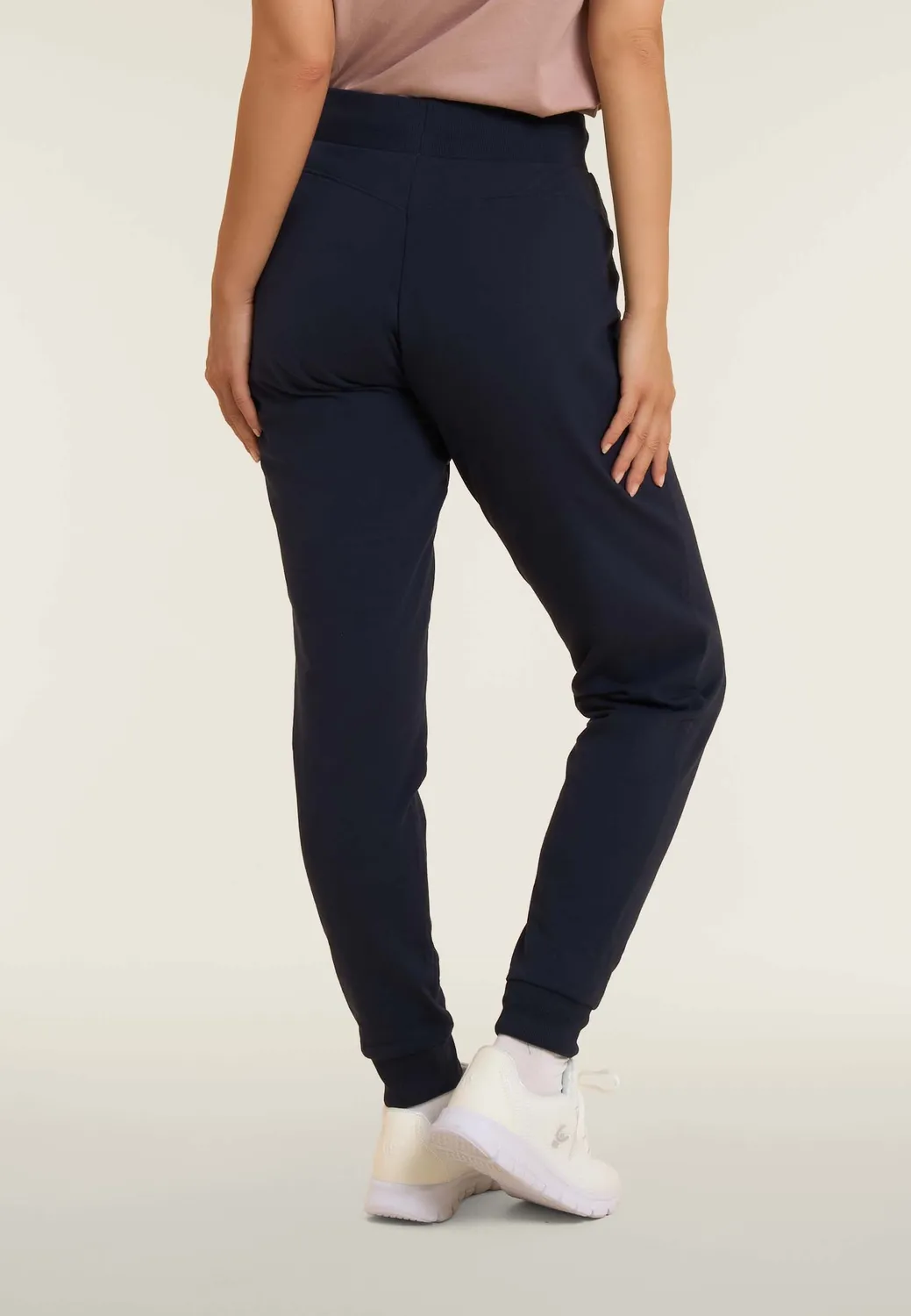 Freddy Jogginghose Damen Fleece Schwarz mit Kordelzug