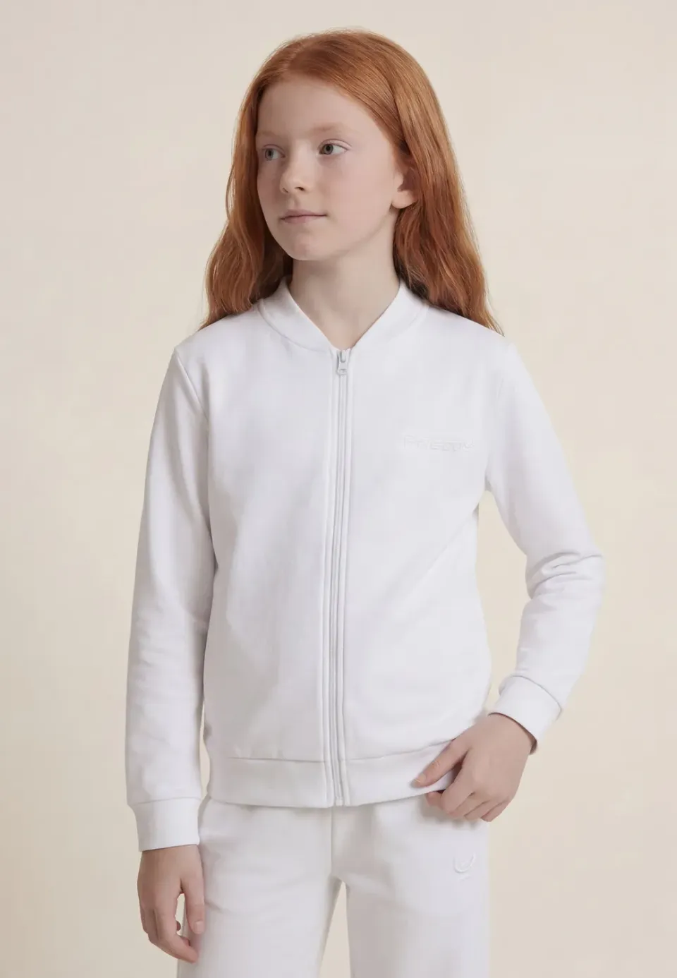 Freddy Bomber Sweatjacke Kinder weiß Zip