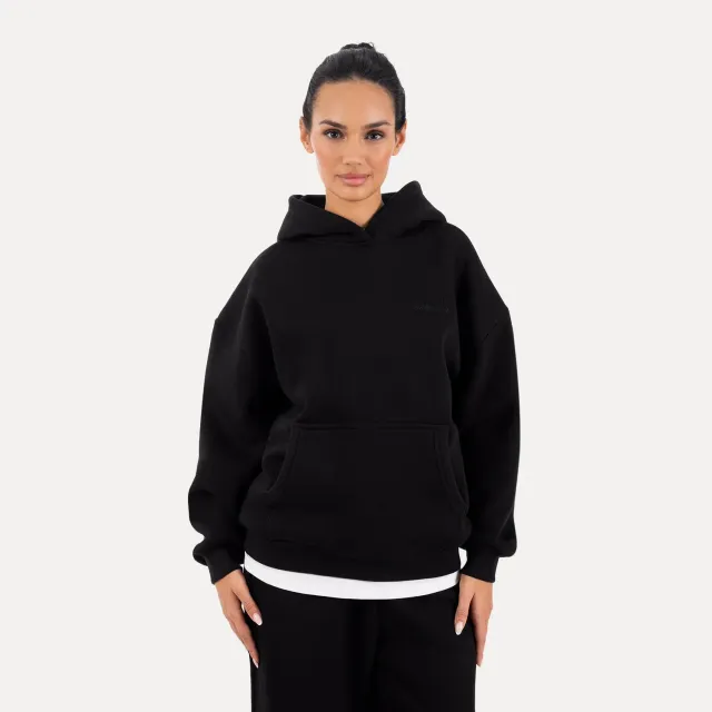 Smilodox Thalea Hoodie Damen Schwarz Kängurutasche