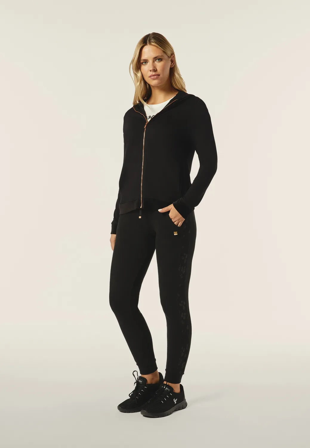 Freddy Damen Jogginghose Tricot Animalier Fawn