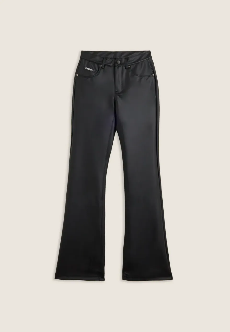 Freddy Flare Hose Kunstleder Schwarz Regular schlank