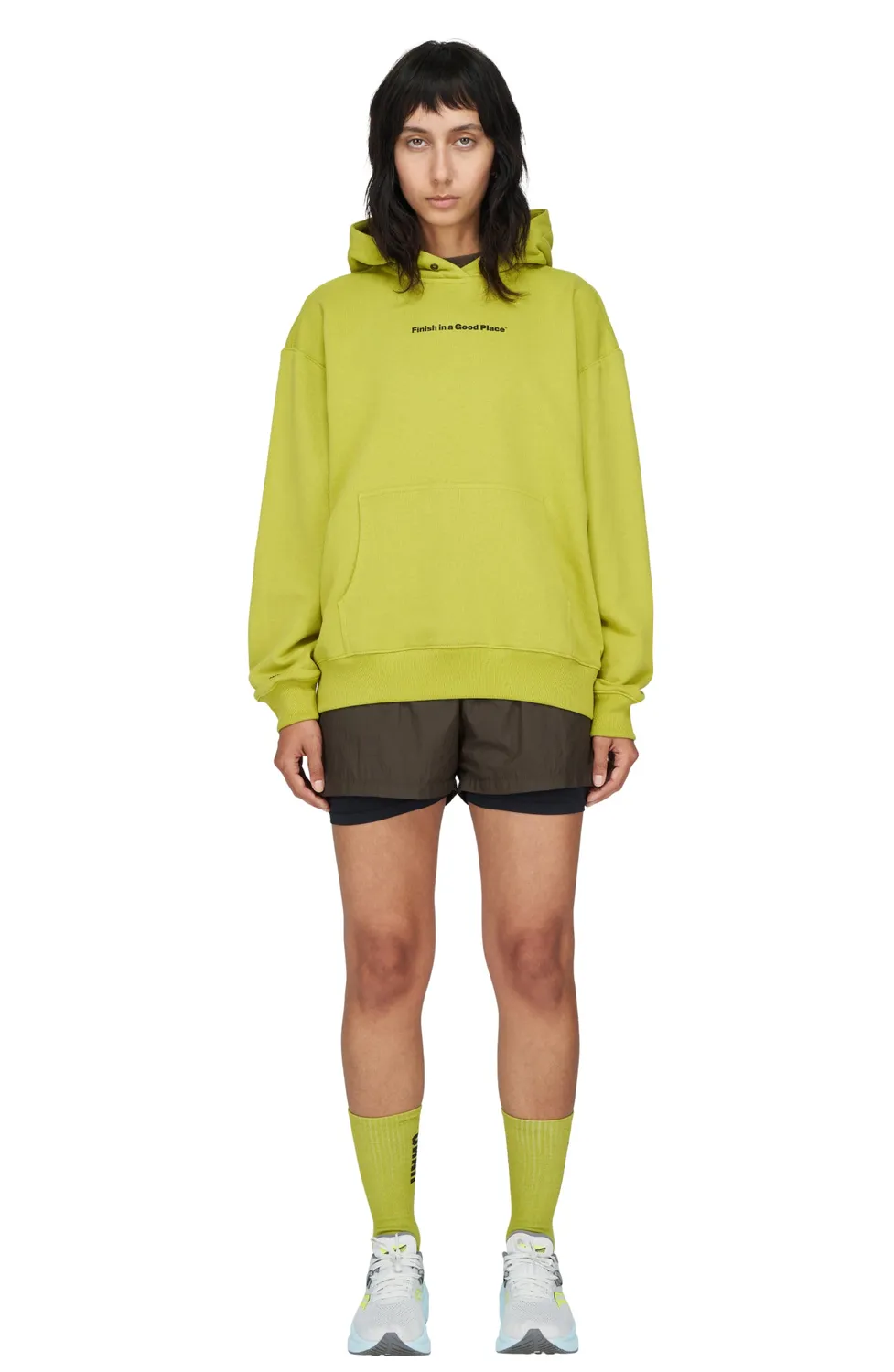 UNNA Slow Motion Hoodie W Golden Green Bio-Baumwolle