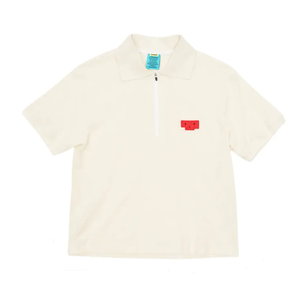 UNNA Polo Run Shirt Poloshirt Vanilla White Bio
