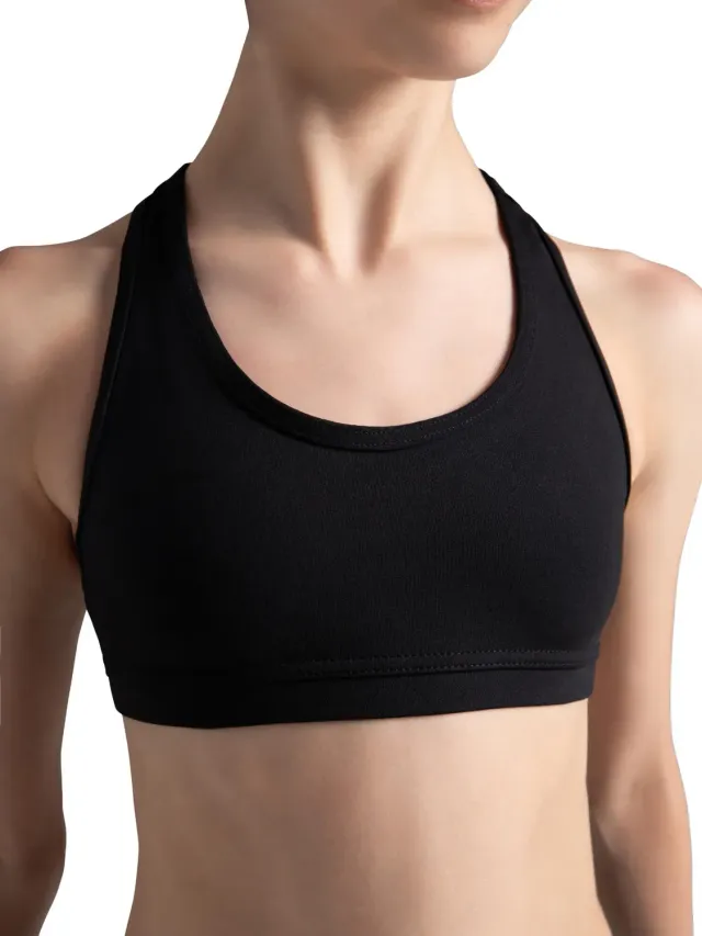 Capezio Team Basics TB239C Sport-BH Mädchen Schwarz Racerback
