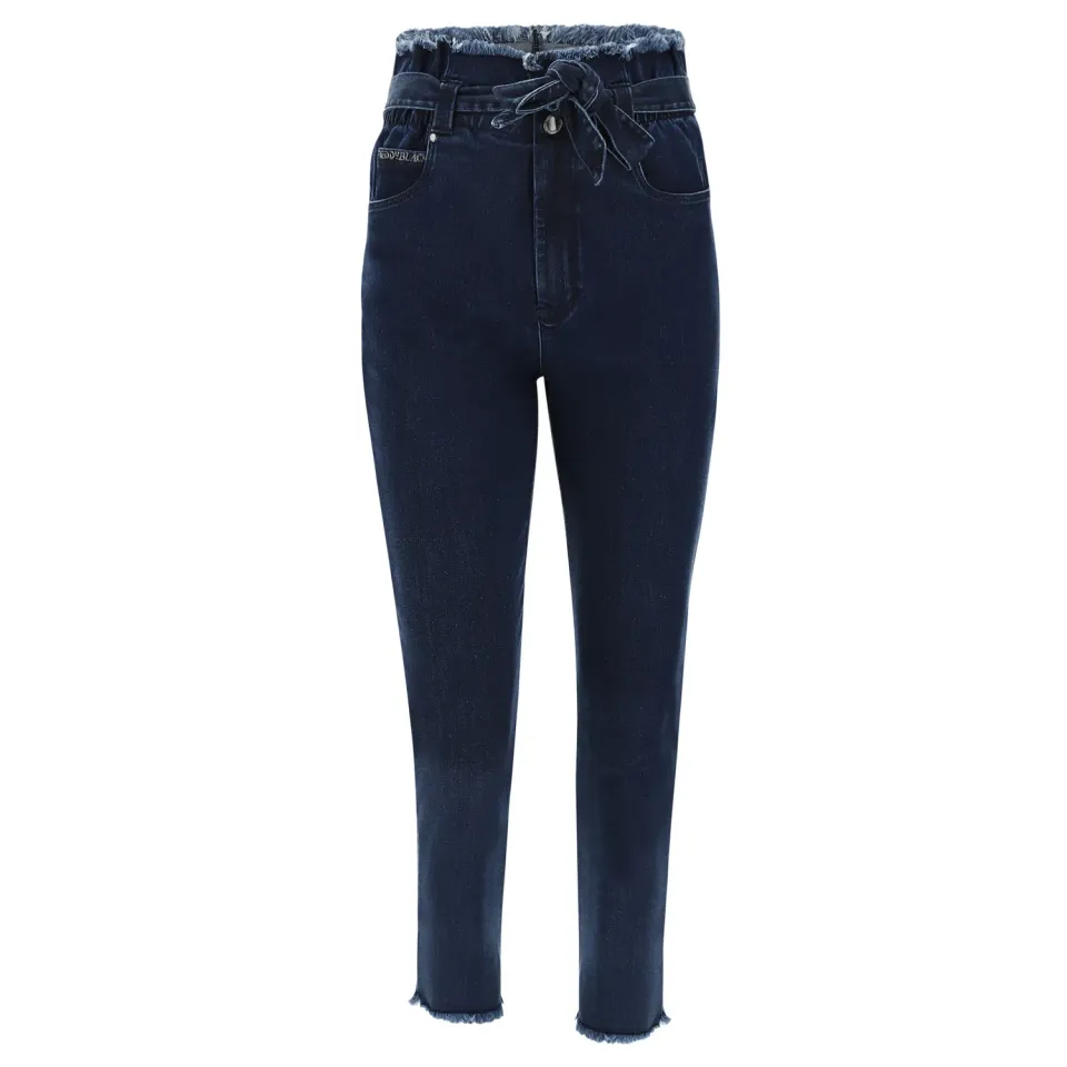Freddy Black 7/8 Jeans High Waist Gürtel schwarz