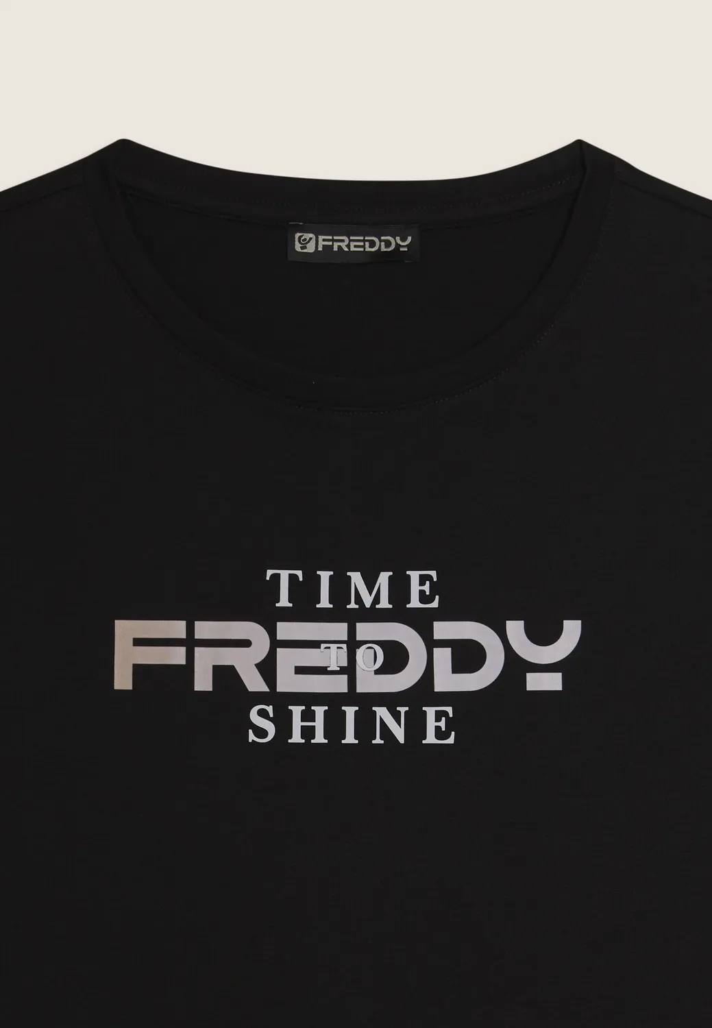 Freddy Comfort Fit T-Shirt Schwarz Time Shine