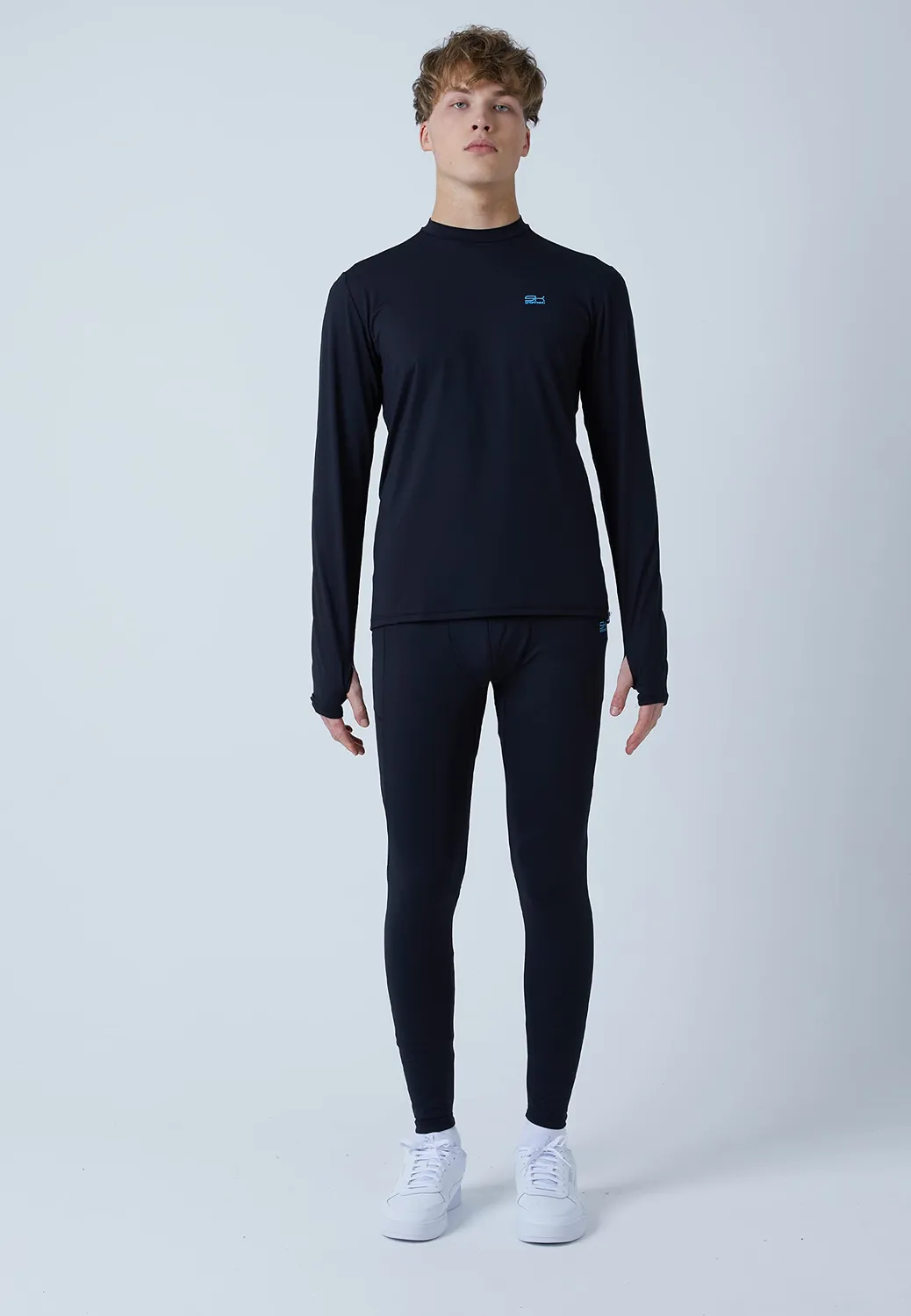 SPORTKIND Langarm Funktionsshirt Herren mit Daumenloch UV-Schutz