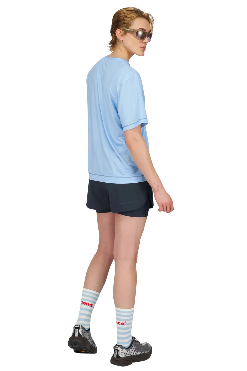 UNNA Wavy Tee W Laufshirt Serenity Blue schnelltrocknend