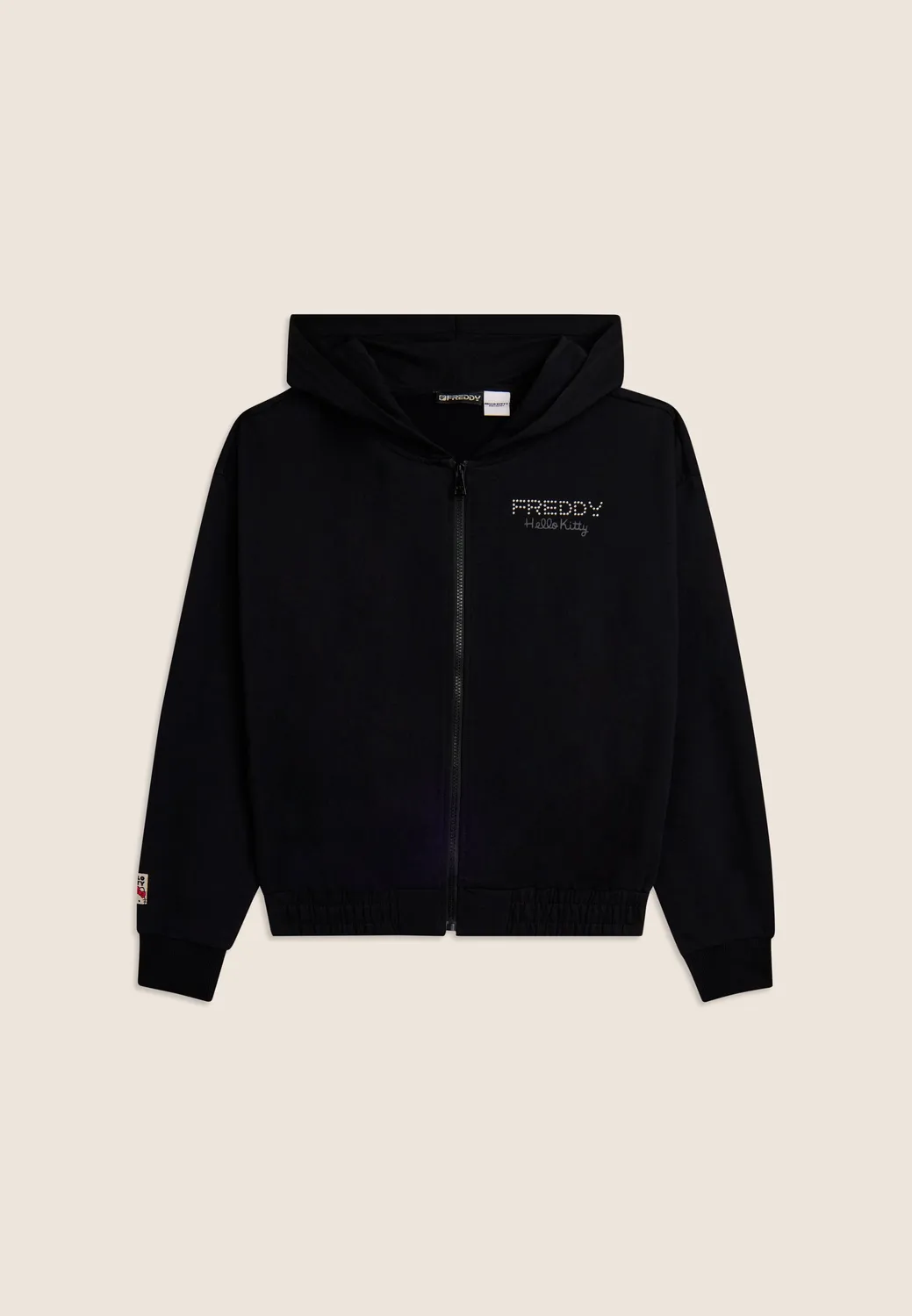Freddy Hello Kitty Hoodie Schwarz mit Zip