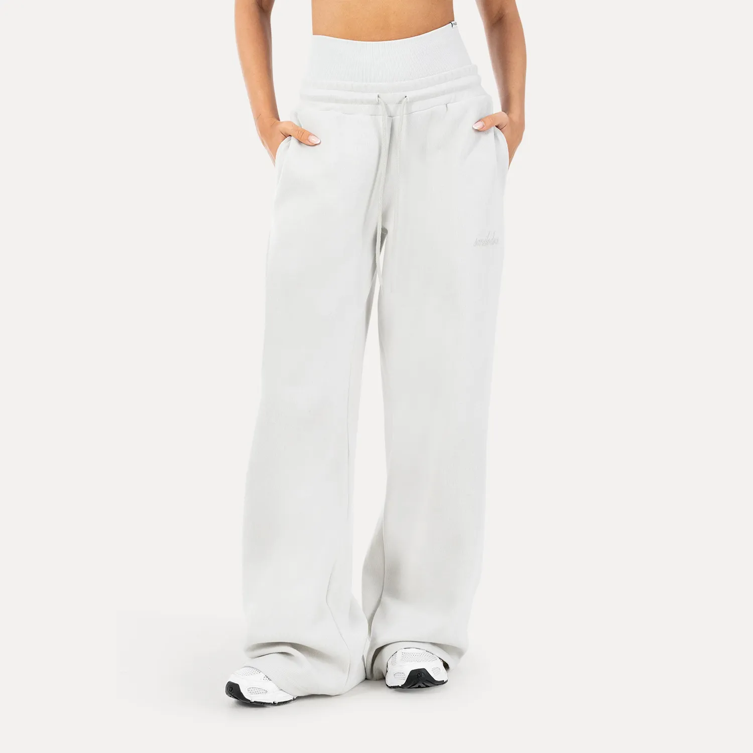 Smilodox Yelin Jogginghose Damen Schwarz weites Bein