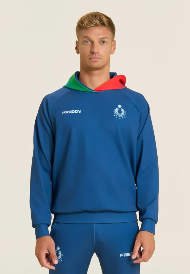 Freddy Beach Volley Italia 2025/26 Kapuzenjacke Blau UV50+