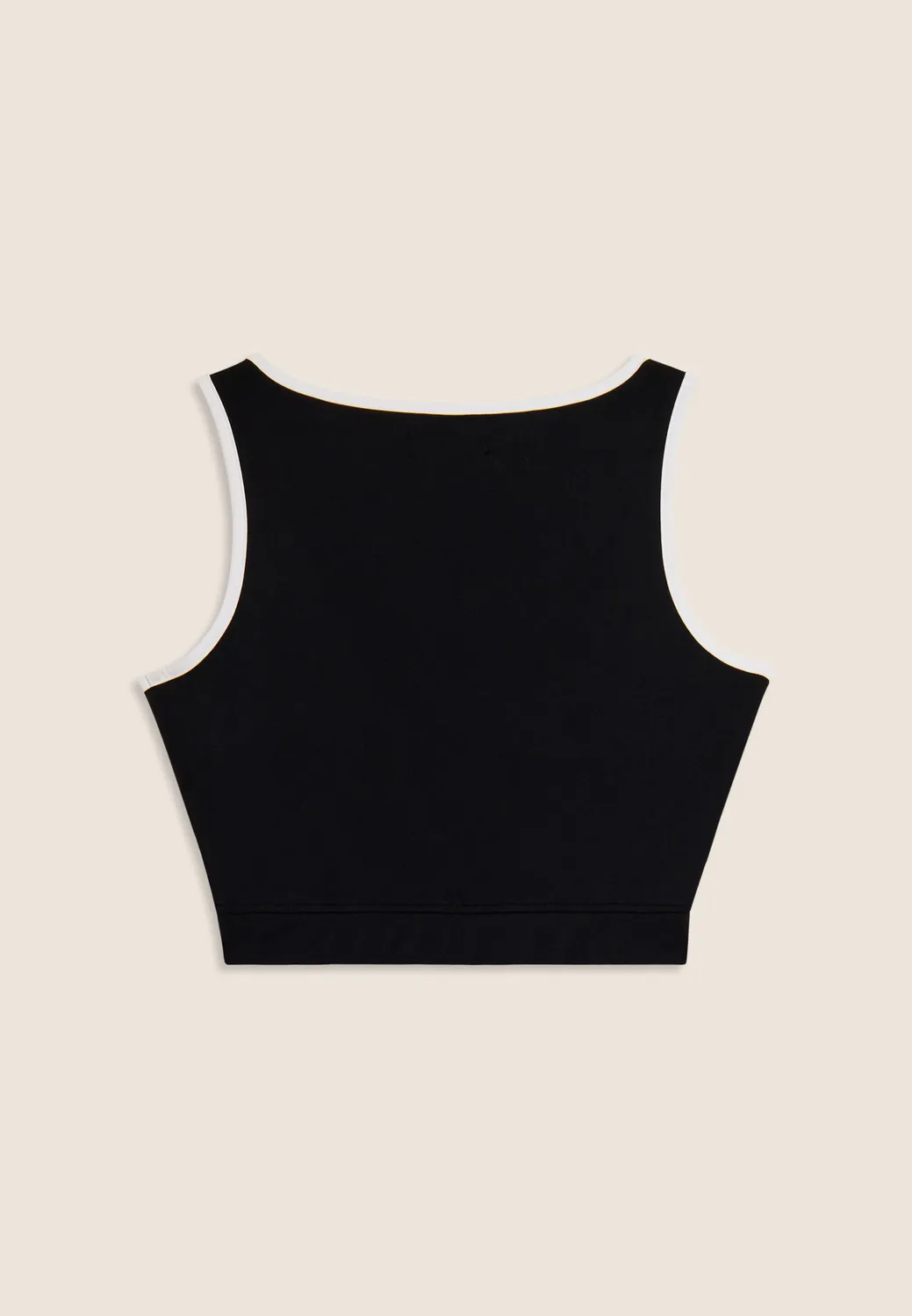 Freddy MST Cropped Sporttop Schwarz-Weiß mittlere Stütze