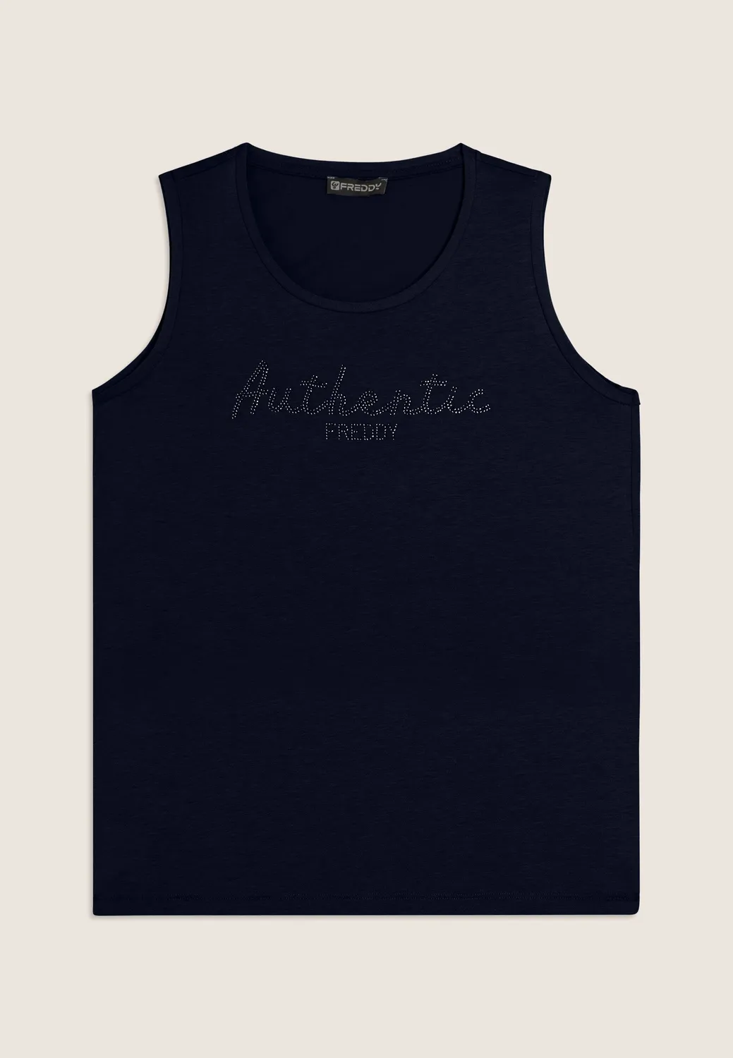Freddy Authentic Tanktop Dark Sapphire Strass