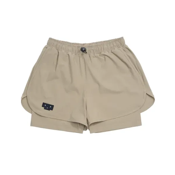 UNNA Flow Shorts 3" Laufshorts Warm Sand Innenhose
