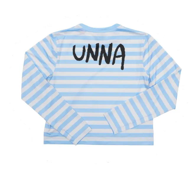 UNNA Striped LS W Langarmshirt Baby Blue Streifen