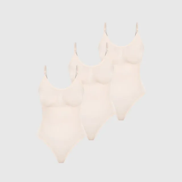 Smilodox Nysa String Bodysuit Damen Schwarz 3er Shape