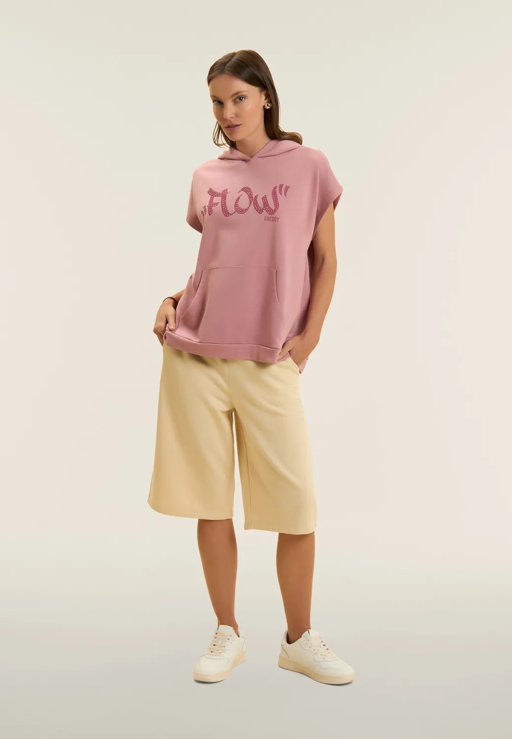 Freddy Bermuda Oversize Sea Spray weiche Sweatshorts