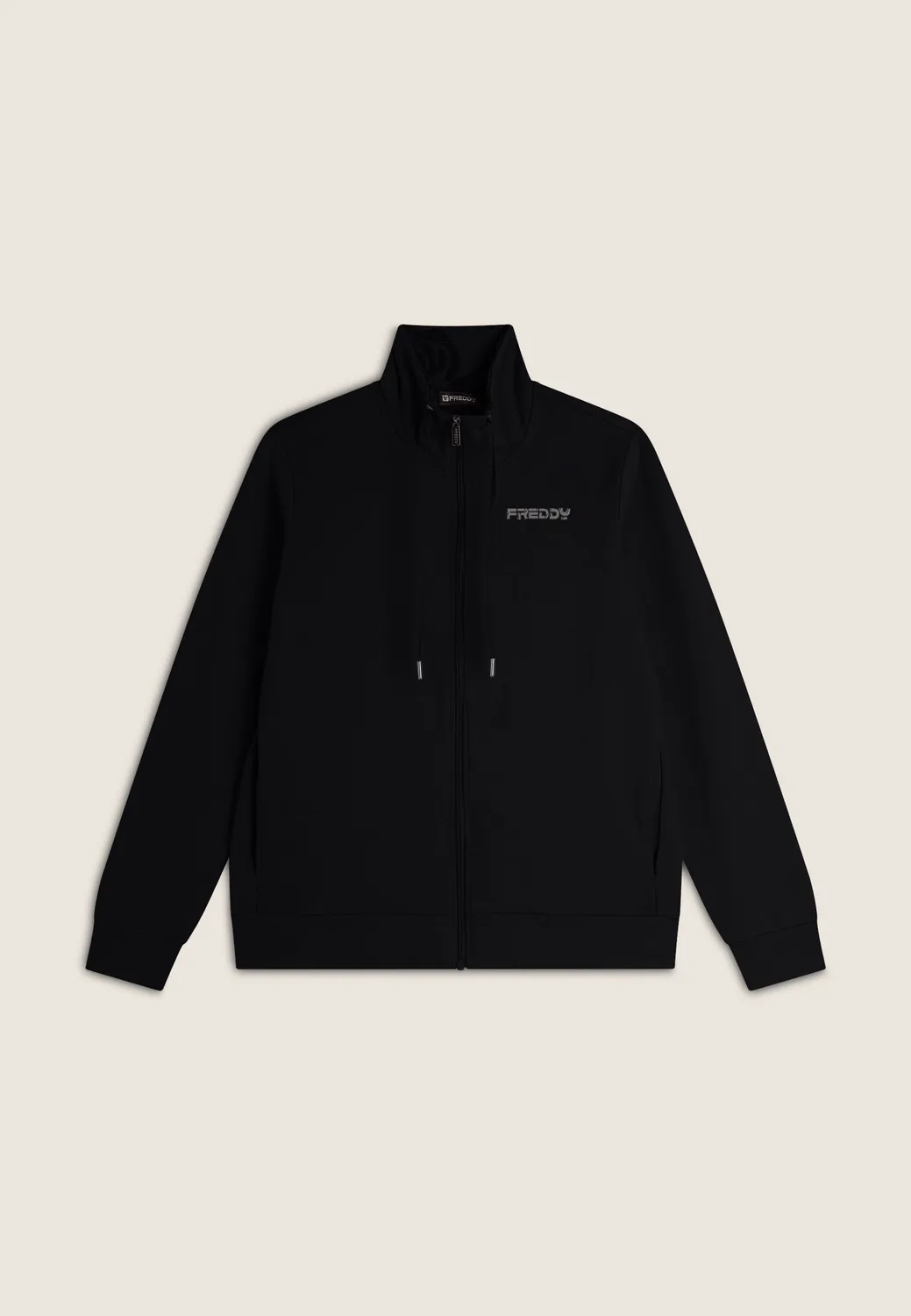 Freddy Comfort Fit Sweatjacke BFLO72 Blau Blumenkragen
