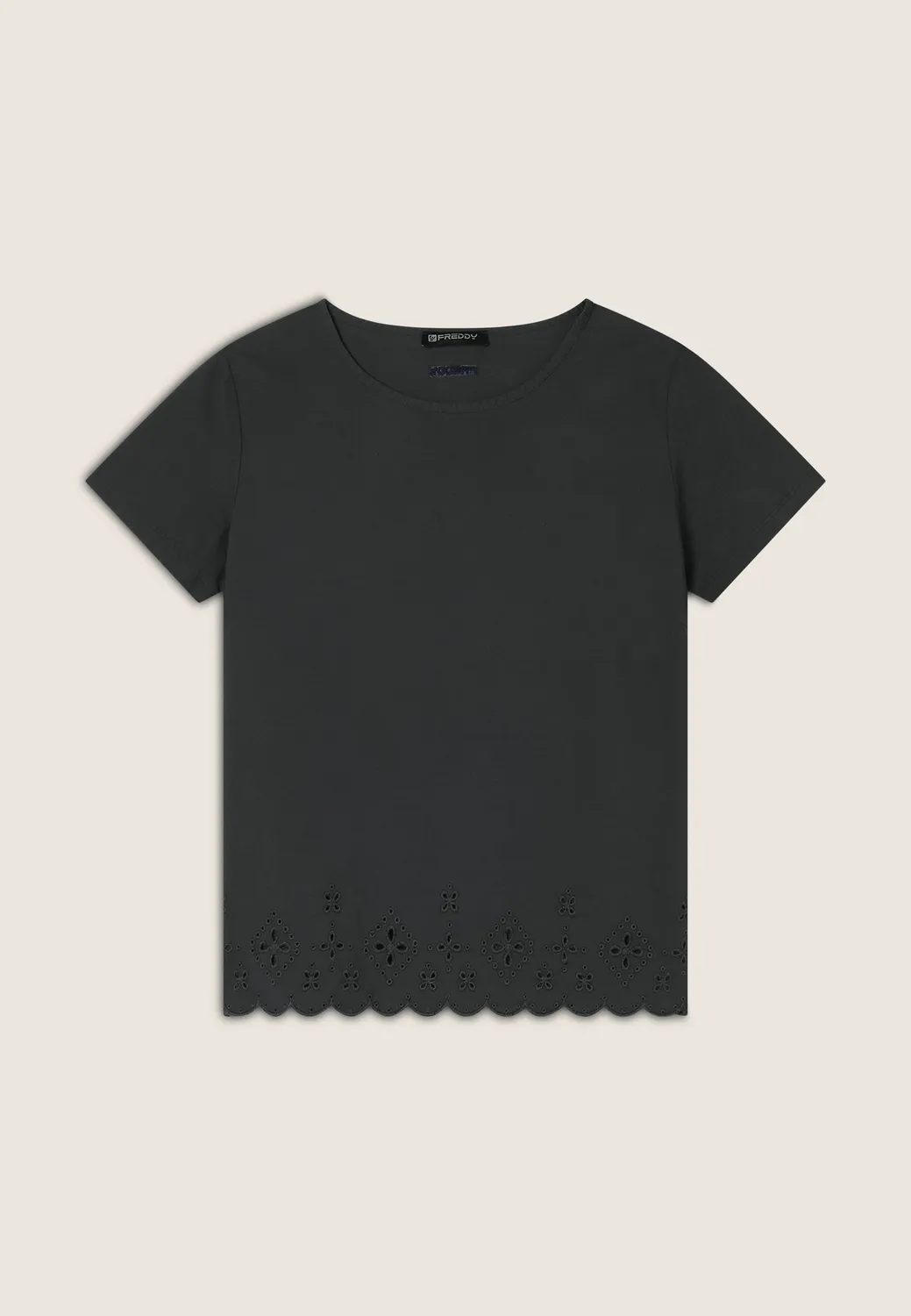 Freddy Sangallo T-Shirt Damen Baumwolle schwarz Regular-Fit