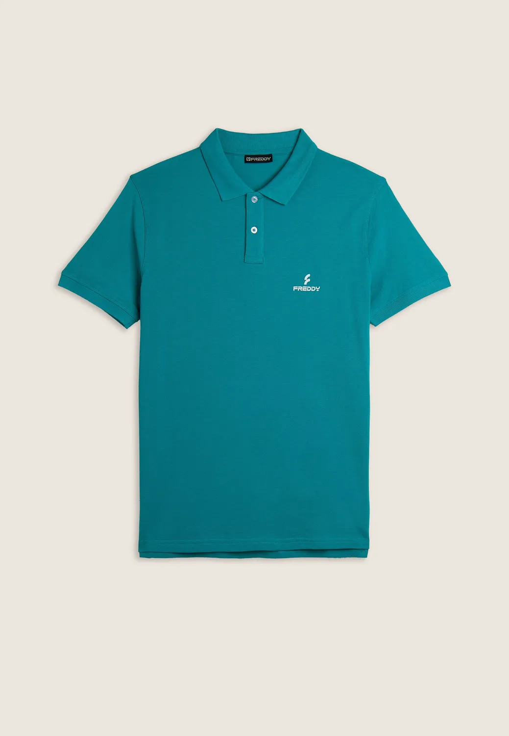 Freddy Polohemd Herren Piquet schwarz Baumwolle Logo