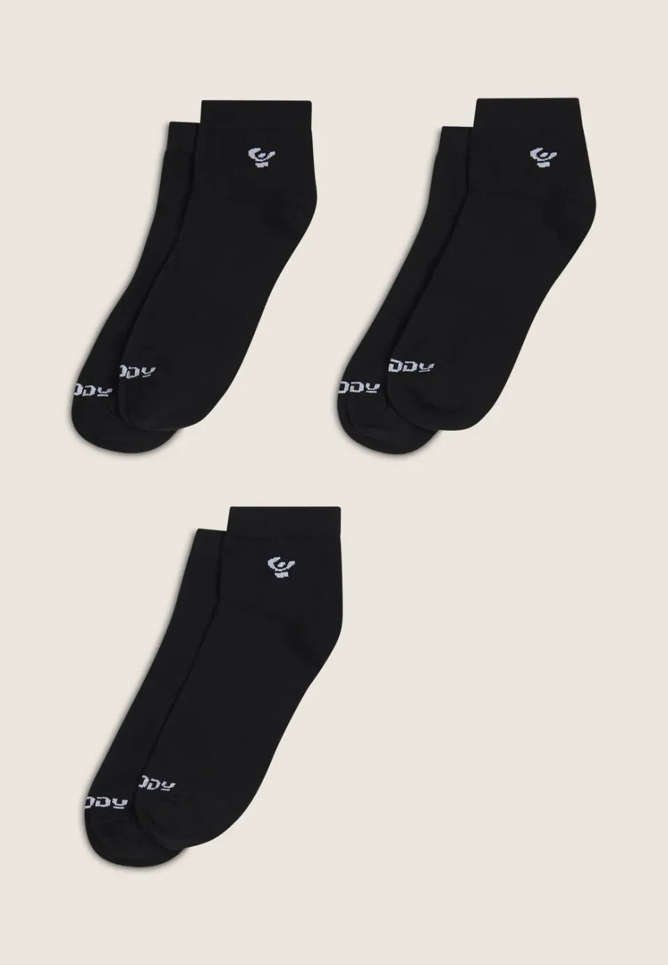Freddy Sportsocken 3er-Pack Schwarz-Weiß Mid