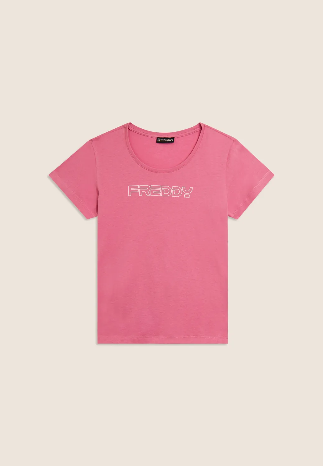 Freddy Glitter Outline Logo T-Shirt Baumwolle schwarz
