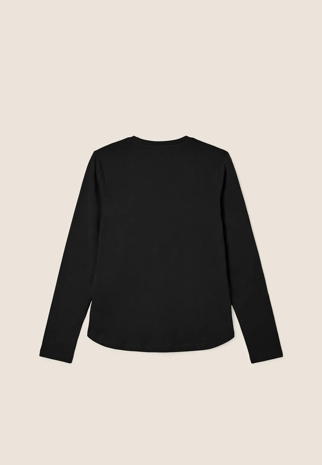 Freddy Langarmshirt Nieten-Logo Damen Falcon Brown Baumwolle