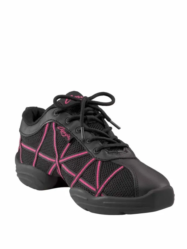 Capezio Web DS19C Tanzsneaker Schwarz Patent Kinder Split-Sohle