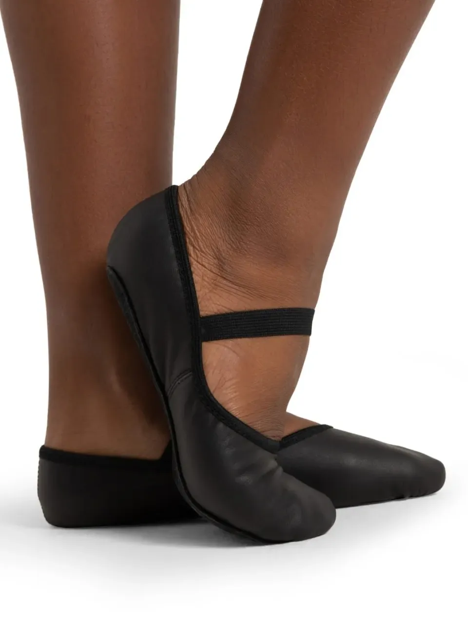 Capezio Luna V100W Ballettschläppchen Schwarz Leder