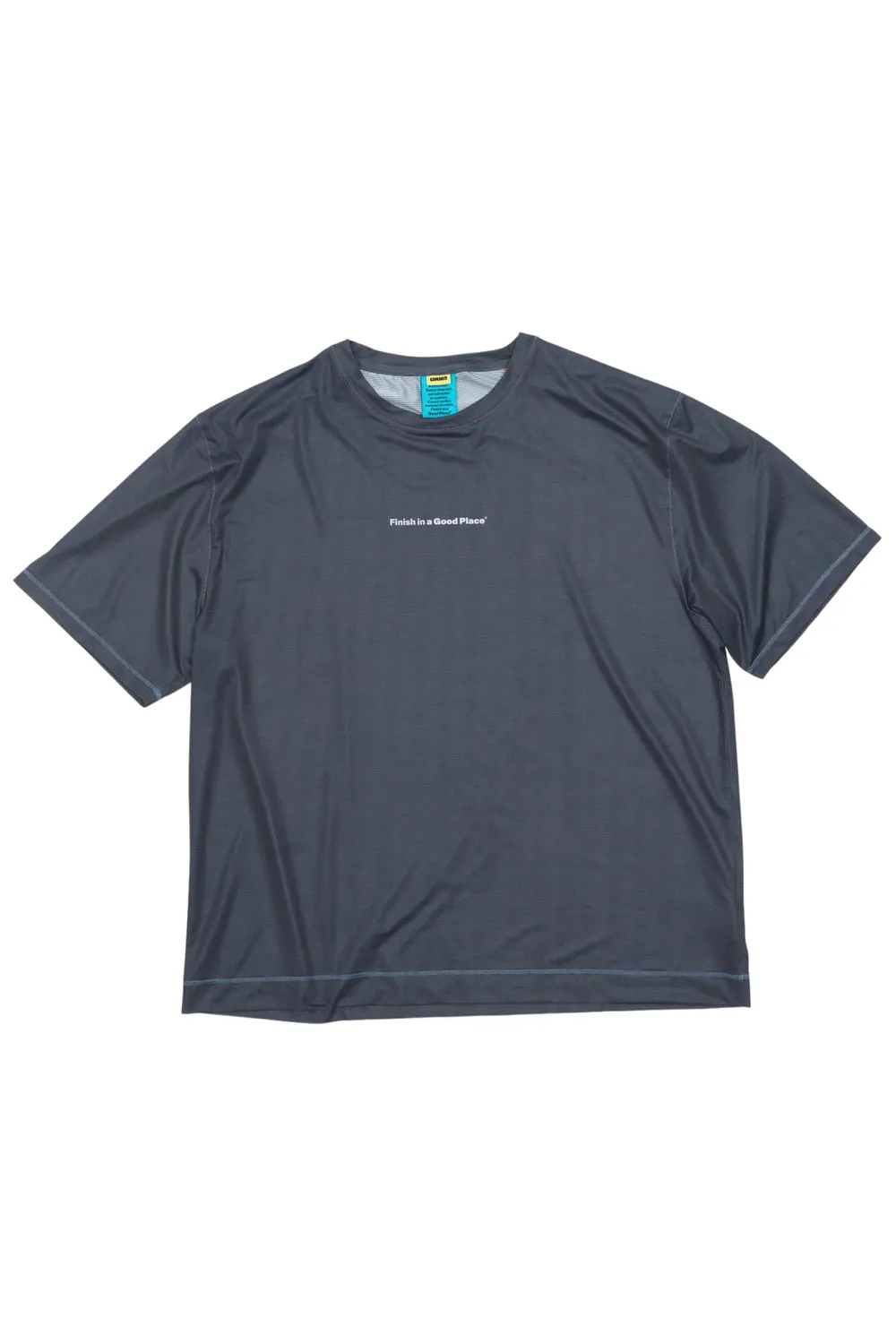 UNNA Wavy Tee Herren T-Shirt Blue Grey recycelt