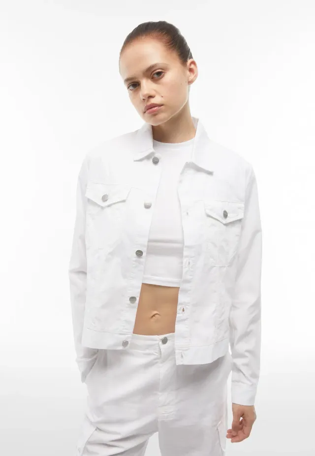 Freddy Trucker-Jacke Damen Popeline schwarz garment-dyed