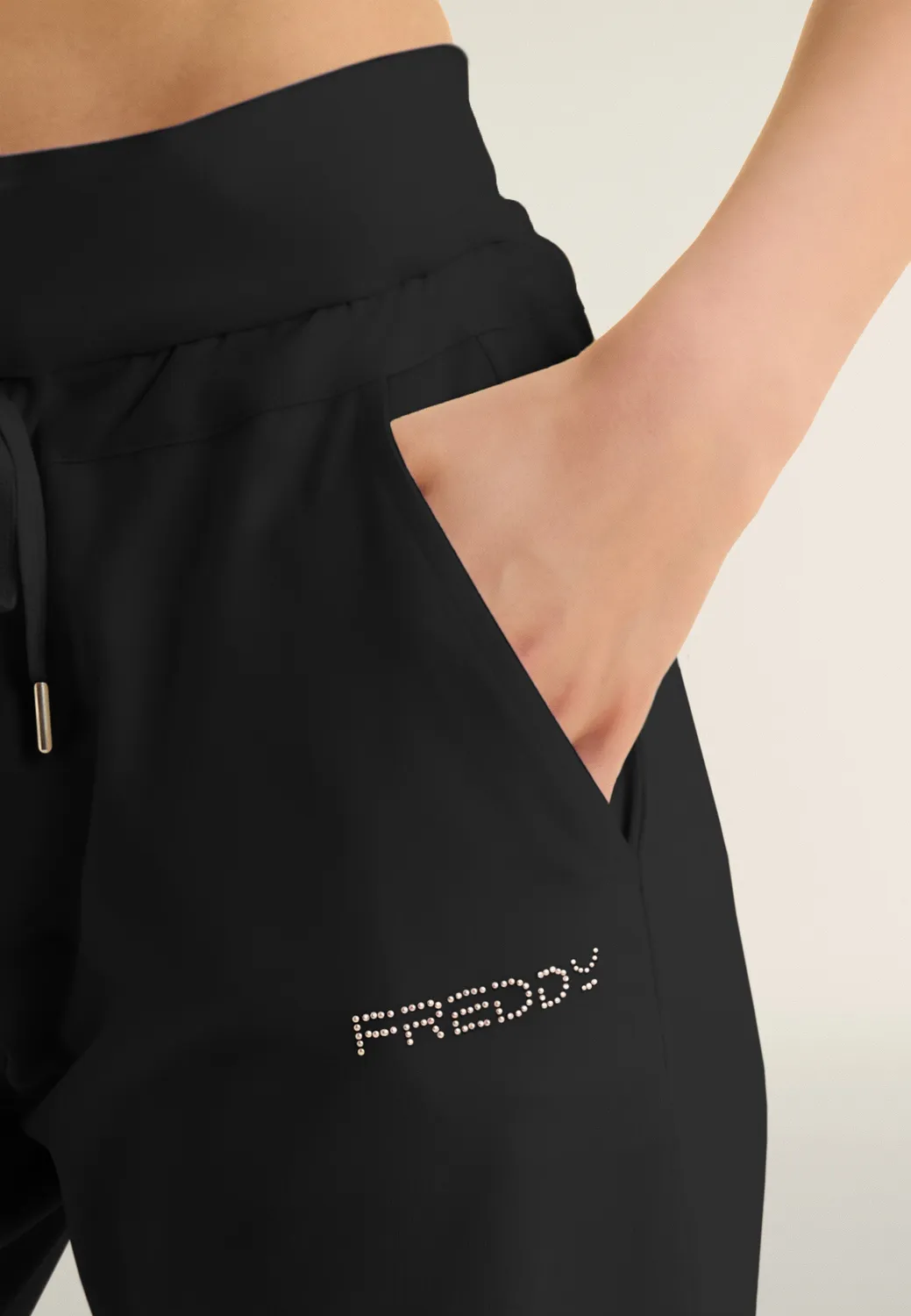 Freddy Jersey Sporthose Nero N Kordelzug Baumwolle