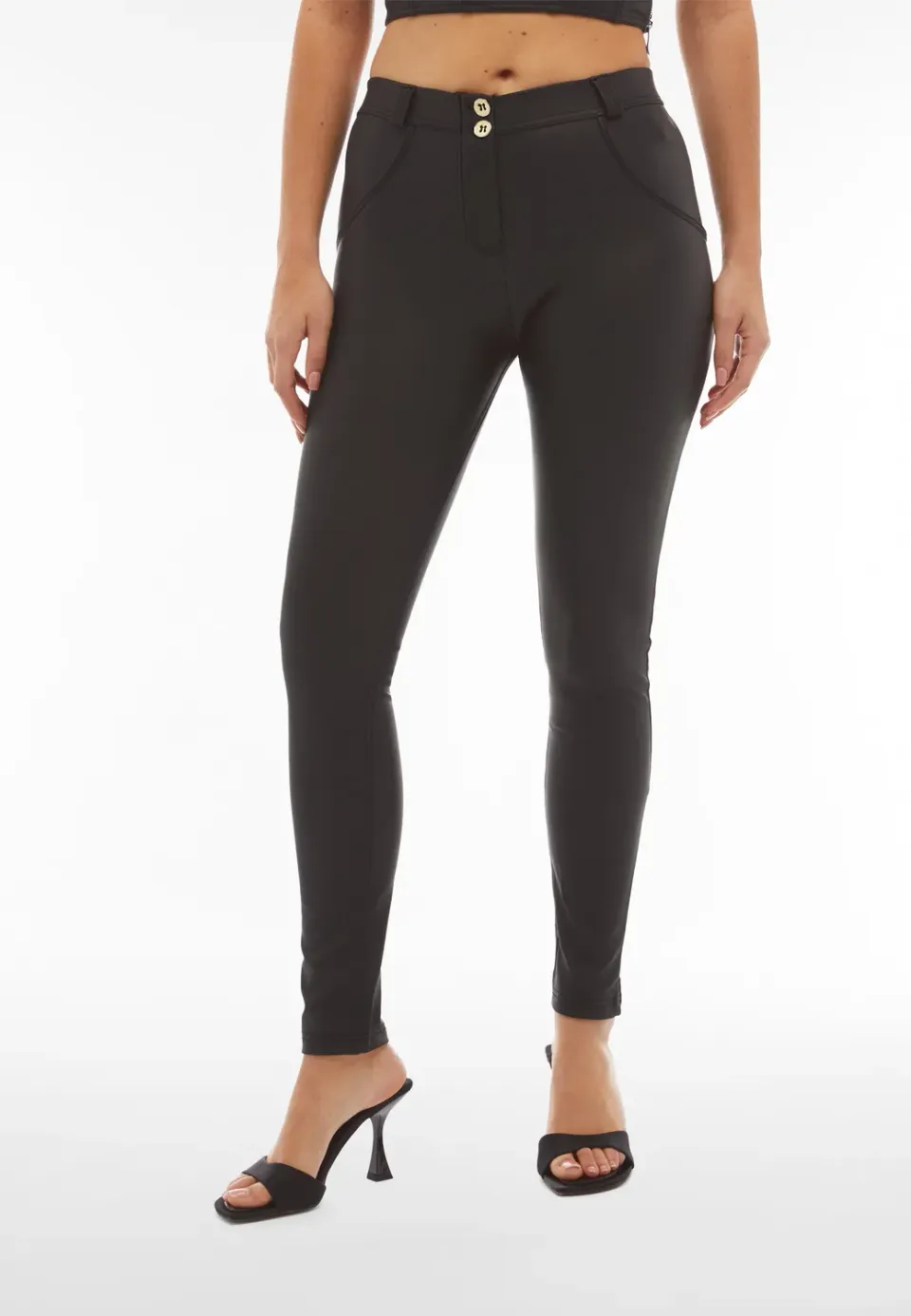 Freddy WR.UP Push-up Leggings Schwarz Kunstleder