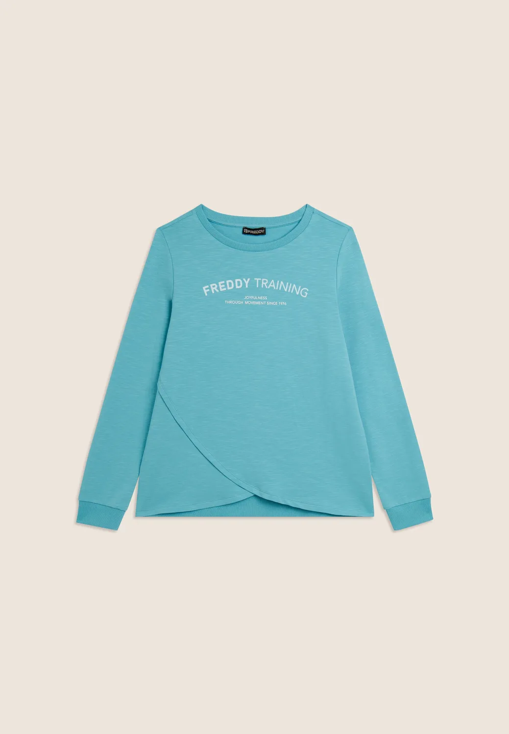 Freddy Wickel Rundhals Sweatshirt Damen Dunkelblau Glitzer