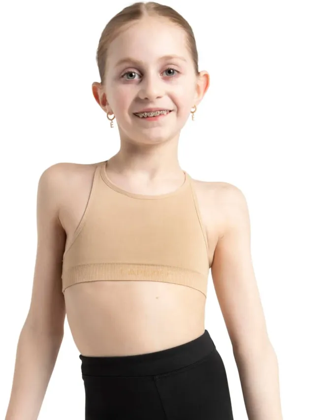 Capezio 3769T Mädchen Longline-BH Nude nahtlos verstellbar