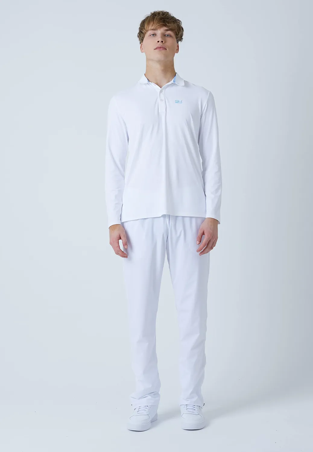 SPORTKIND Tennis Poloshirt Langarm Herren UPF 50+ Mikrofaser
