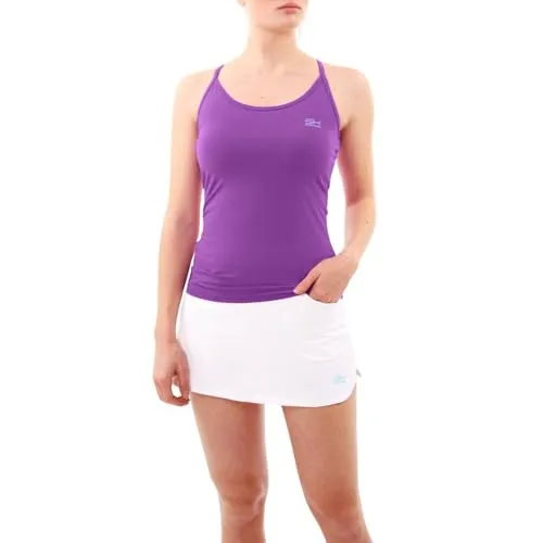 SPORTKIND Yoga Tanktop violett Gr. 146 mit Bustier