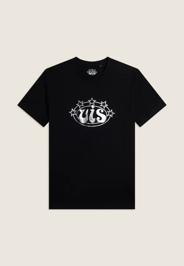 Freddy VIS T-Shirt Herren Schwarz Silber Baumwolle