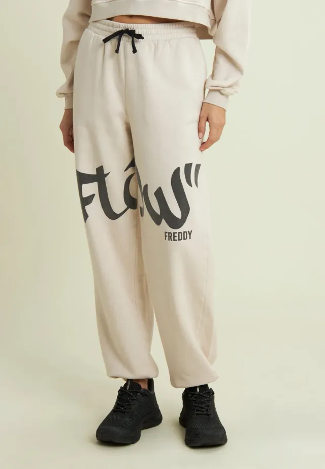 Freddy Flow Sweatpants Damen grau relaxed lang