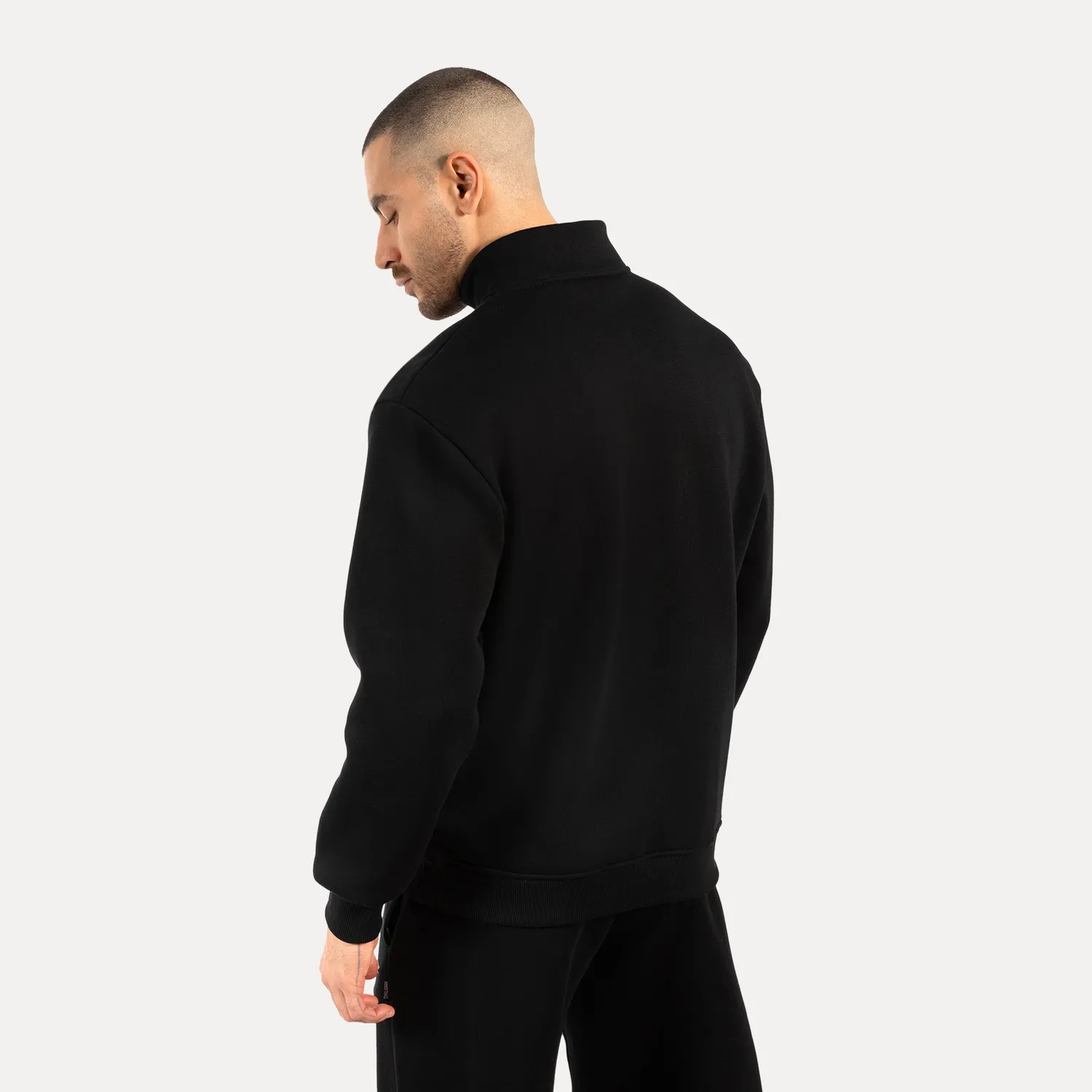 Smilodox Lunara Jago Half-Zip Sweatshirt Schwarz Baumwolle