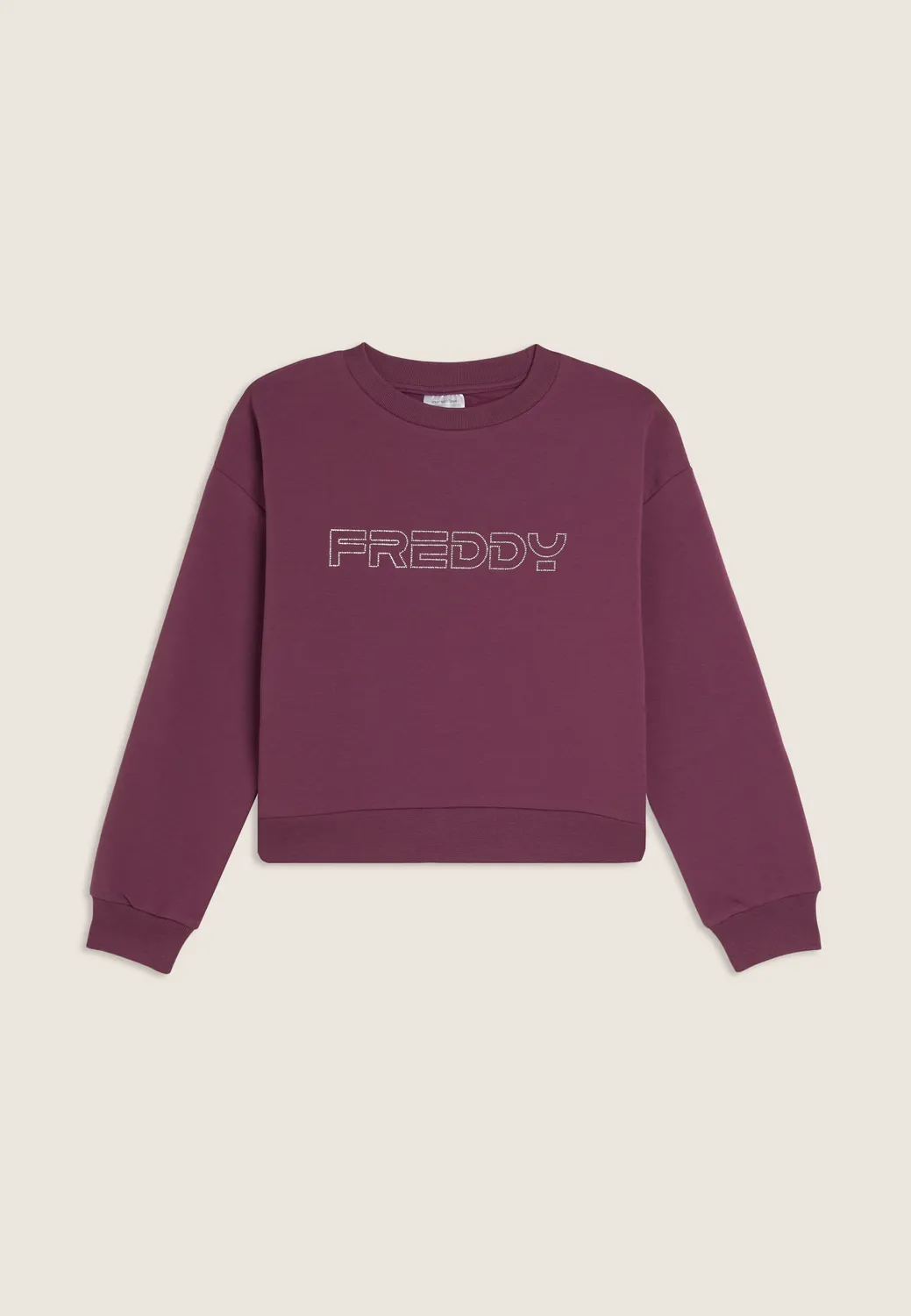 Freddy Junior Sweatshirt Rundhals Nero Strass 4-16 Jahre