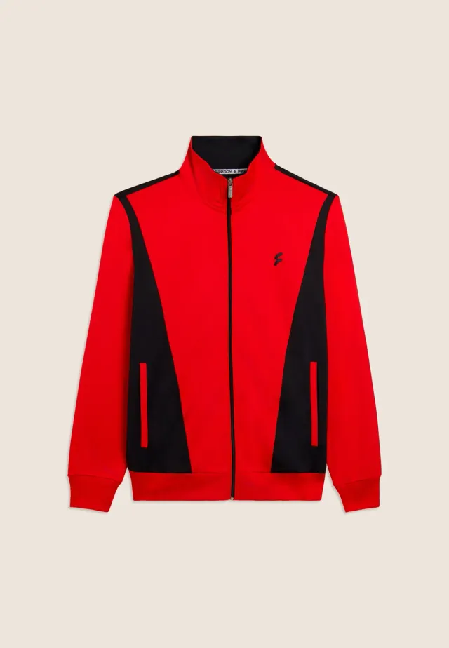 Freddy Colour Block Sportjacke Herren Orange Full-Zip