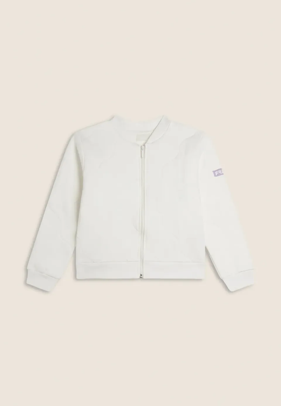 Freddy Mädchen Sweatjacke Weiß Bomber Full-Zip