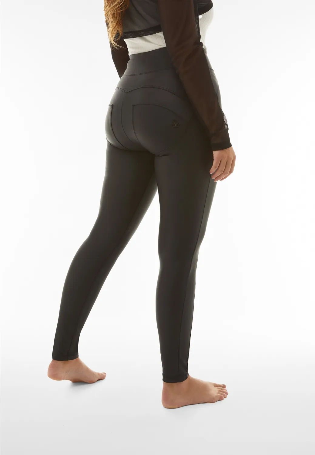 Freddy WR.UP Hose Kunstleder schwarz Push-up