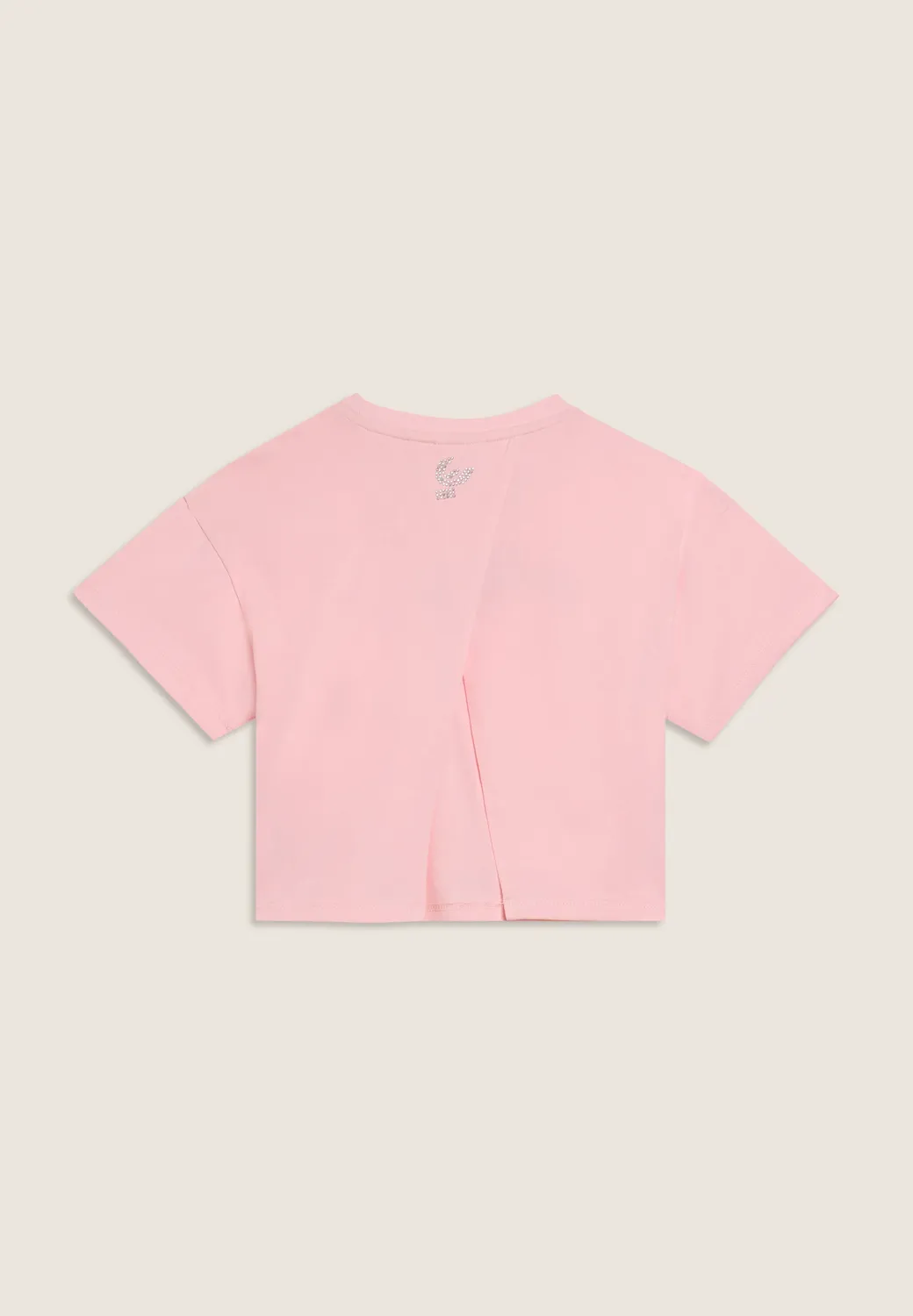 Freddy Junior Cropped T-Shirt mit Strass Schwarz
